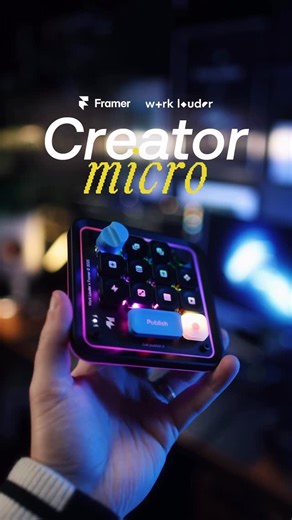 Roberto P. Nickson on Instagram: "This is the Framer Creator Micro by @framer and @work_louder, built for creators to make their work faster and smoother. I’ve already got it mapped to all of my go-to software in my design & editing workflow. As you know, my entire setup is designed for speed and efficiency. So, I’m happy to welcome the Creator Micro to the battlestation . #FramerPartner #FramerxWorkLouder"