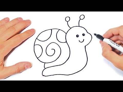 How to draw a Snail for kids | Snail Easy Draw Tutorial