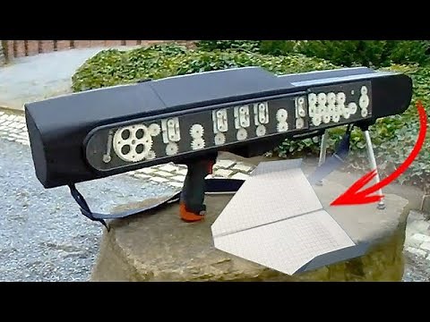 Paper Plane Folding Machine Gun - 120 Planes Per Minute!