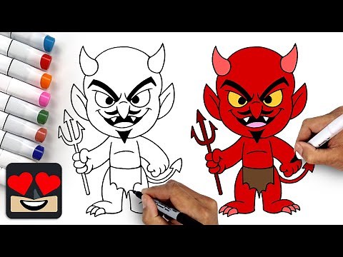 How To Draw a Devil | Halloween Drawing Tutorial