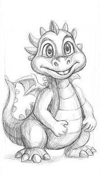 How to Draw a Cute Baby Dragon 🐉 | Easy Step-by-Step Tutorial