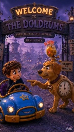 The Phantom Tollbooth: Milo meets Tock in Doldrums. #cute #cartoon