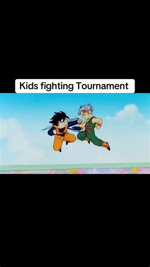 Gotten Vs Trunks #dragonball #animescene #fightingskills #flying #crowdcheers