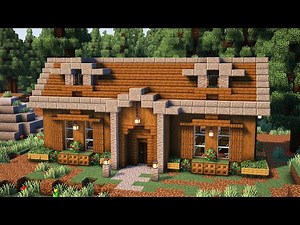 Minecraft: How to Build a Simple Starter House | Survival Base Tutorial