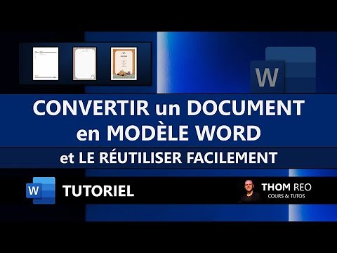 Créer un MODÈLE de document WORD - Cours simple et rapide