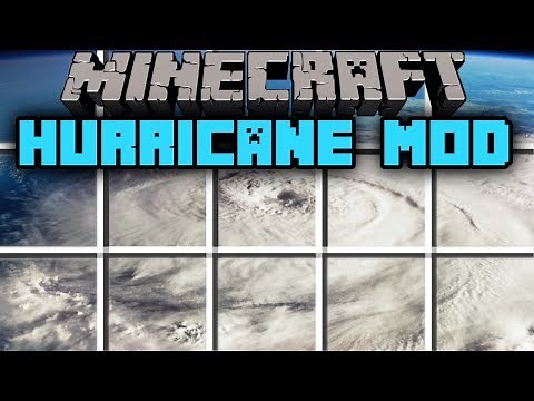 Minecraft HURRICANE MOD | SURVIVE EXTREME TORNADO MOD, CYCLONE, AND MORE!! | Modded Mini-Game