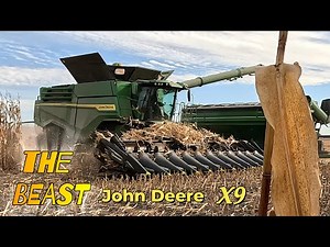 CANADIAN FARMER - the BEAST - BIGGEST COMBINE - John Deere X9 at Corner View Farms corn harvest.