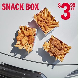 Living it up like a queen this long weekend with our $3.99 Snack Boxes. 👑 You with us? | KFC