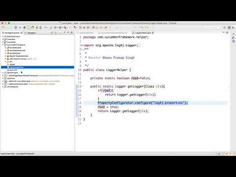 log4j Support in Selenium Cucumber Video-8