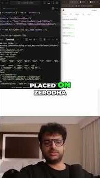 Zerodha API: Programmatic Trading with Node.js #shorts