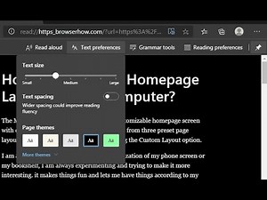 How to use Microsoft edge reading mode in windows 10 computer
