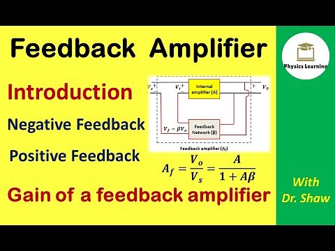 Introduction to feedback amplifier| Gain of feedback amplifier | feedback amplifier