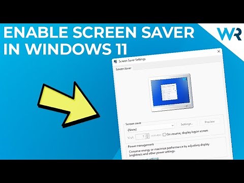 How to enable the Screen saver in Windows 11