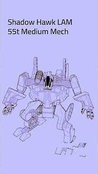 BattleTech: Shadow Hawk LAM BattleMech (#mechwarrior #battletech #battletechlore #scifi)