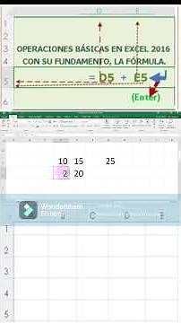 Operaciones básicas en Excel 2016 1?