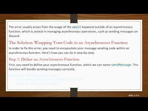 Fixing Syntax Errors in Your Discord Message Code