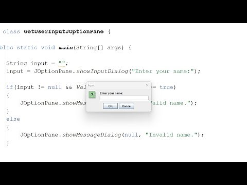 Getting User Input With a JOptionPane and Validating It Using Java (Simple)
