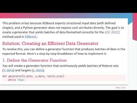 How to Train an XGBoost Model with a Generator in Python?