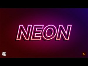 How to Create Editable Neon Text Effect In Adobe Illustrator