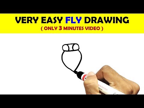 HOW TO DRAW A FLY EASY STEP BY STEP | FLY DRAWING VIDEO