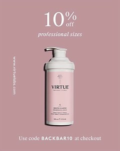 Are you a Recovery Shampoo devotee but a Full Conditioner fanatic? Take 10% off all Virtue® professional sizes and mix & match the best-selling essentials to get your healthiest hair yet. Use code BACKBAR10 on virtuelabs.com now✌️ | Virtue Labs