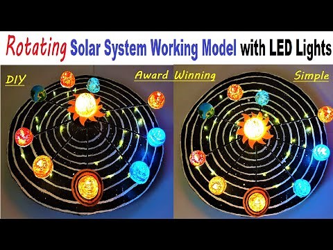 solar system working model with lights (rotating) - science project for exhibition | craftpiller