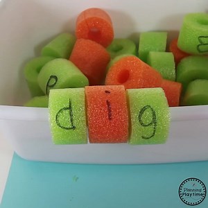 462K views · 1.7K reactions | Here is a super fun way to learn over the summer!! This Pool Noodle CVC Words Activity is great hands-on practice in Blending sounds and putting words together. (This could also be used for Sight Words.) https://planningplaytime.com/pool-noodle-cvc-words-activity/ | Planning Playtime - Learning Through Play | Facebook