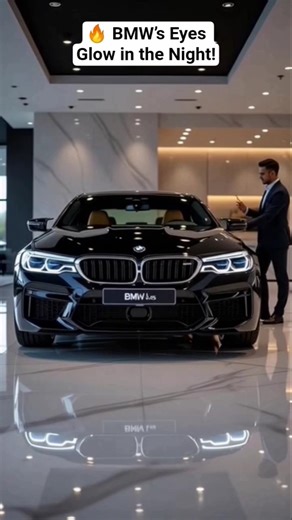 The Black BMW with Glowing Eyes—Luxury Meets Power 💫 #bmw #supercar #bmw2025 #carreview #supercar