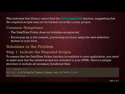 Resolving the Uncaught TypeError with Bootstrap DateTime Picker