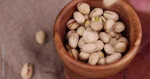 dry salted pistachios close-up, pistachio nuts that are used for cooking