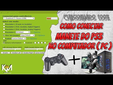 COMO CONECTAR/CONFIGURAR MANETE DO PS3 NO COMPUTADOR (PC)| Motioninjoy Offline-FULL 2021