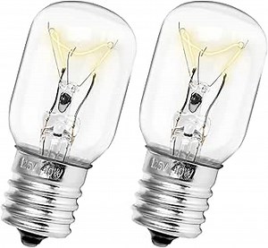 Belleone Microwave Light Bulb - Fits GE, Whirlpool & More - 125V 40W, E17 Base, 2 Pack