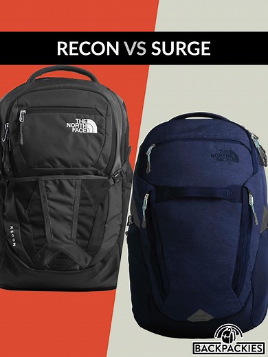 North Face Recon vs Surge Comparison (2021 Version) - What's the difference? | Backpackies