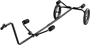 Rambo Bikes Canoe and Kayak Trailer Cart - Heavy-Duty Kayak Cart with 300lbs Maximum Capacity - Extendable Bike Trailer - Adjustable Steel Frame, Padded Contact Points, 16"x3" Wheels for Any Terrain