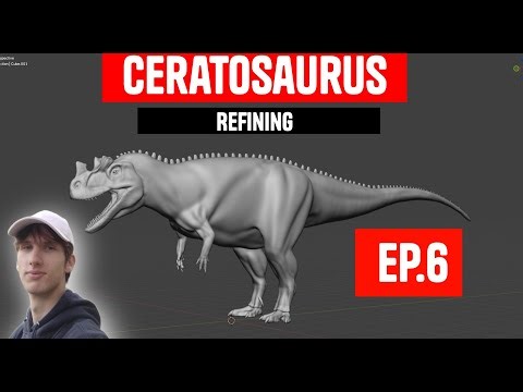 Sculpt With Me Ep6: The Coolest Dino aka Ceratosaurus! |Blender 4.5 Live|
