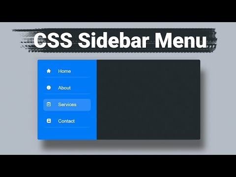 Create a Modern Sidebar Menu Using Pure CSS | Responsive & Animated Tutorial #coding #css #webdesign