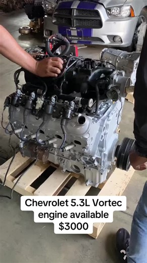 Chevrolet 5.3L Vortec engine fresh, clean, and ready for your next build. 🔥 Smooth power, proven reliability, and the perfect upgrade for trucks, SUVs, and swap projects. Turn Key options available. 💪🔧 #EngineTok #CarTok #CarCommunity #ChevyPower #GMPower