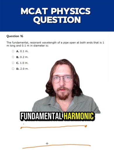 Can you solve this MCAT physics question on standing waves? Drop your answer below!👇 #mcat #mcatprep #premed #physics #mcatsimplified