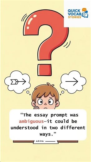🤔 Ambiguous | Word of the Day | Quick Vocab Stories 📚✨ #learnenglish #englishforkids #wordoftheday