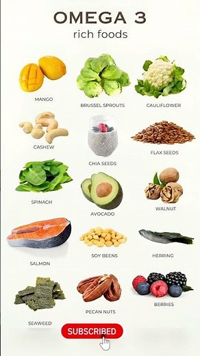 Top Foods High in Omega-3 😲 #omega3 #nutrition #healthyeating #healthyfats #wellness