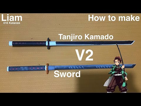 How to make Tanjiro Kamado V2 katana Sword out of paper / Demon Slayer / katana