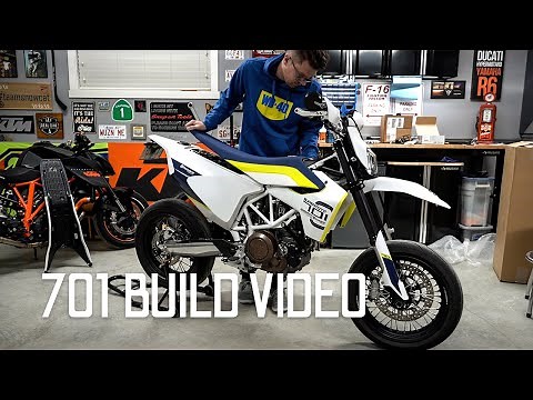 COMPLETE 701 SUPERMOTO BUILD! - Graphics, Exhaust, Mirrors, SAS Removal and More!