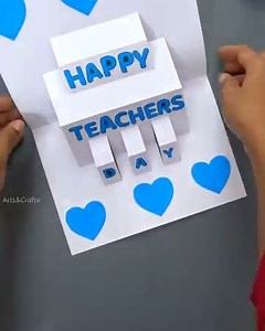 21K views · 155 reactions | 3D Teacher's Day Greeting card || How to make Teacher's Day greeting card | Arts&Crafts | Facebook