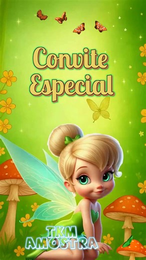 convite tinkerbell 3d peça já o seu #tinkerbell #festa #shorts #maternidade #aniversário