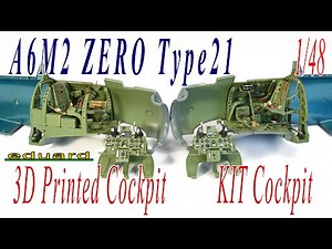A6M2 Zero 3D-Printed Cockpit Build 1/48 Eduard
