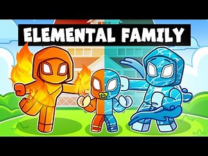 Having An ELEMENTAL SPIDEY FAMILY In Roblox!