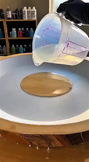 The Akatsuki Logo Just Appeared On This Table! 🔥 #epoxyresin #homedecor #satisfyingvideos #fyp