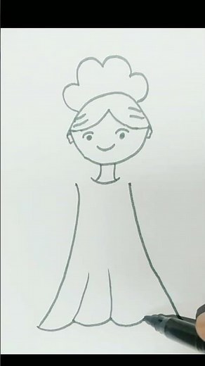 Cute barbie drawing|Drawing doll Easy step by step trending#drawandcreate #drawing #drawing4kids