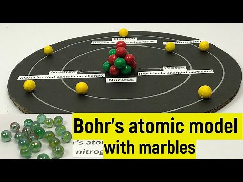 Bohr's atomic model of nitrogen atom | 3D atom model out of marbles | Easy DIY | Atom model project