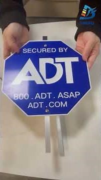 How to properly install the ADT sign with aluminum